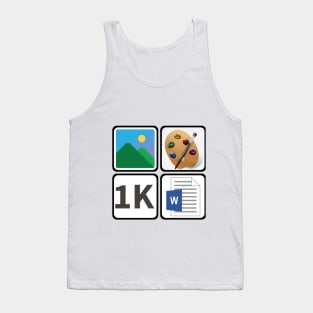 A Picture Paints A Thousand  Words Icon Design (In Colors) Tank Top